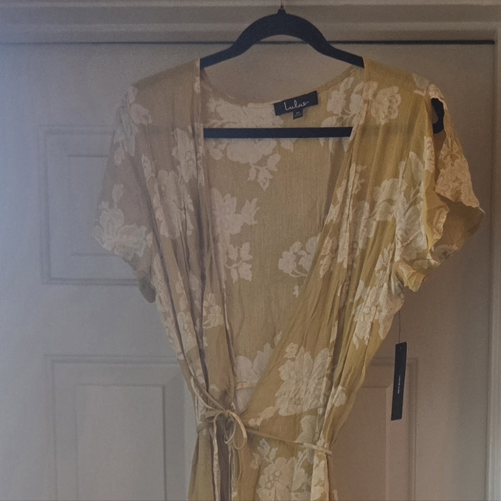 Lulu's Yellow Floral Maxi Dress